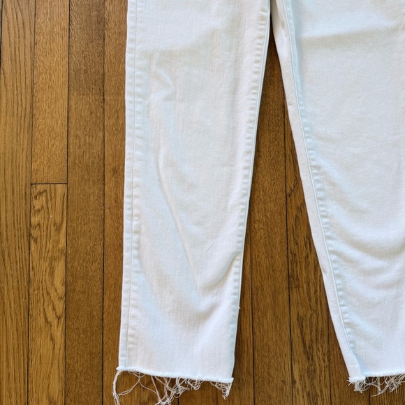 J. Crew Stovepipe Straight Raw Hem White Jeans Denim Signature Stretch 28 - Picture 4 of 15